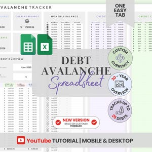 Debt Avalanche Spreadsheet Google Sheets Debt Tracker Template Debt Payoff Calculator Debt Avalanche Method Credit Card Payment Student Loan