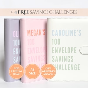 100 Envelope Savings Challenge Binder Money Saving Challenge Cash Stuffing Binder Custom Cash Envelope Wallet A5 Money Saving Binder Budget