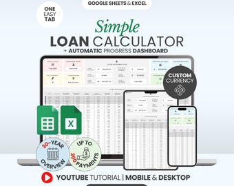 Debt Payoff Calculator Google Sheets Loan Payoff Planner Excel Amortization Spreadsheet Mortgage Tracker Student Loan Repayment Planner