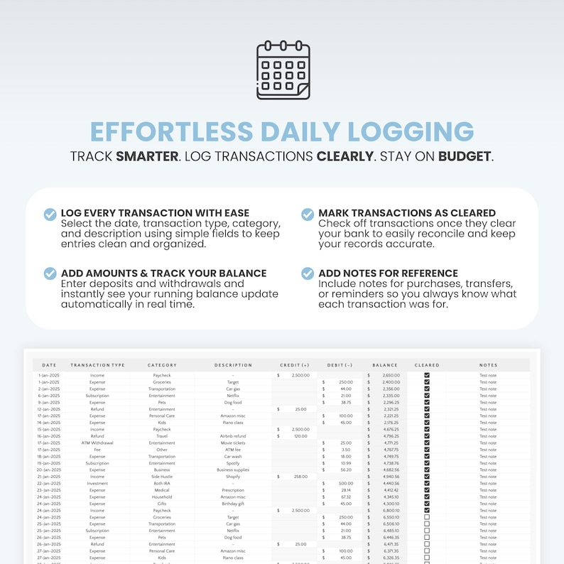 Digital Checkbook Register Google Sheets Checkbook Template Excel ...
