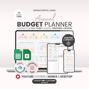 Annual Budget Spreadsheet Excel Paycheck Budget Google Sheet Budget Planner Monthly Money Planner Excel Debt Payoff Tracker Income Expense