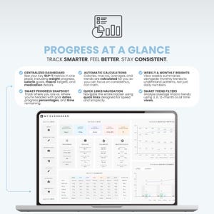 Comprehensive Weight Loss Tracker Digital Template Download Medication Management System Complete Spreadsheet Solution Progress Photo Organizer Symptom Monitor Food Library Creator Meal Planning Tool Workout Logging System Health Journey