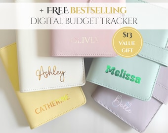 Budget Binder Custom Cash Envelope Labels Cash Stuffing Binder Personalized Cash Envelope Wallet Custom Savings Challenge A6 Binder Wallet