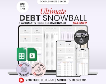 Debt Snowball Spreadsheet Debt Snowball Tracker Google Sheets Template Debt Payoff Calculator Debt Tracker Credit Card Payoff Student Loan