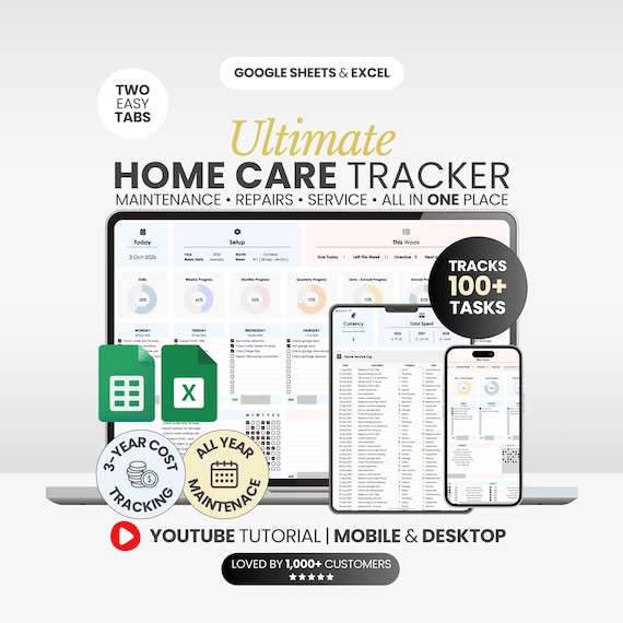 Home Maintenance Checklist Printable Maintenance Spreadsheet Home Cleaning Checklist Home Management Planner Real Estate Monthly Checklist