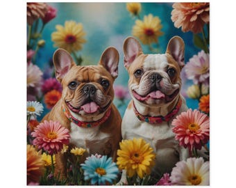 Vinylsticker Franse bulldog, schattige Frenchie hondenliefhebber sticker voor laptops, tijdschriften of flessen, Frenchie moeder cadeau, sticker kleine hondenras