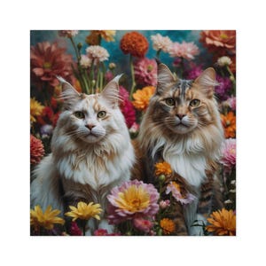 Lustiger flauschiger Katzenmutter Aufkleber, Maine Coon Katzenbesitzer Aufkleber, verrückter Katzenliebhaber Geschenk, Katzenliebhaber Geschenk