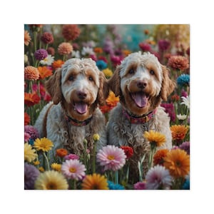 Sticker chien Doodle, sticker amoureux des chiens mignon pour ordinateurs portables, journaux ou bouteilles, cadeau de maman chien Goldendoodle, sticker moelleux de race de chien