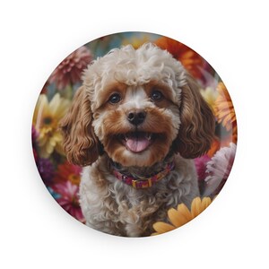 Cavapoo Fridge Magnet, Cute Dog Lover Gift, Doodle Dog Kitchen Decor, Cavapoo Dog Mom Gift, Small Dog Magnet for Pet Owners