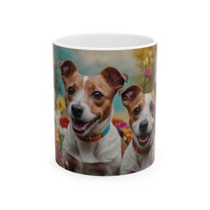 Jack Russell Terrier Mug, Funny Dog Mom Gift, Small Breed Coffee Cup, Terrier Lover Mug, Energetic Dog Morning Gift