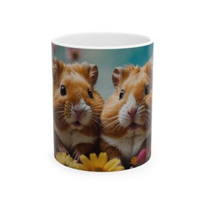 Hamster Mug for Pet Lovers, Funny Coffee Cup Gift for Hamster Moms, Cute Rodent Owner Mug for Hamster Cage Cleaning Champions