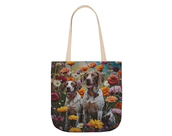Deutsch Kurzhaar Pointer Tote Bag, All Over Print Tote, GSP Geschenk, waschbare Hund Mama Tasche, GSP Rasse Accessoire