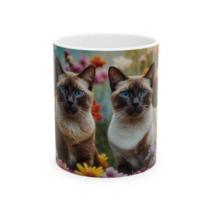 Siamese Cat Mug, Vocal Cat Mom Gift, Sassy Cat Lover Coffee Cup, Sleek Cat Breed Mug, Siamese Owner Gift Idea