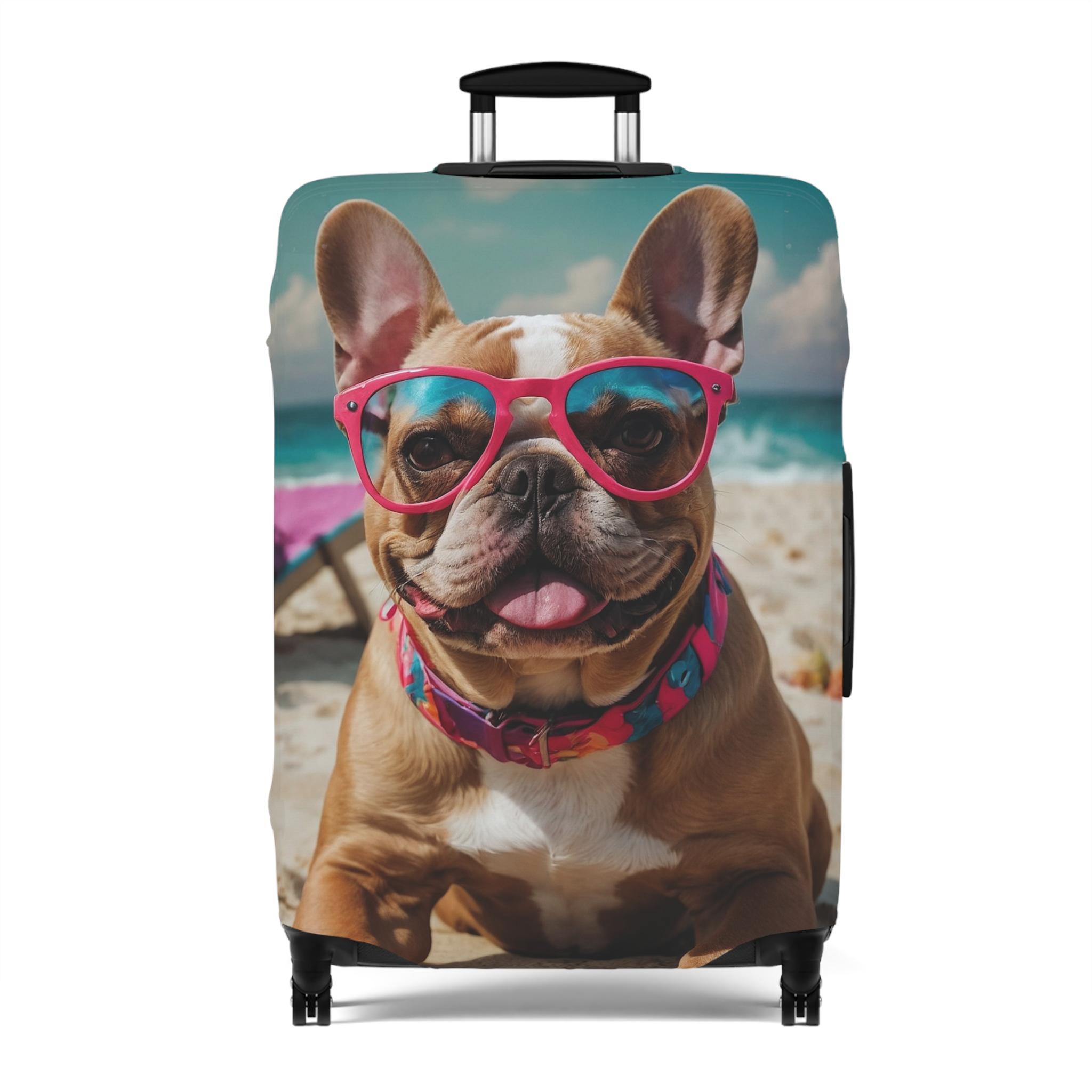 French Bulldog Luggage | Cute Suitcase Cover | Pet Luggage Cover | Luggage Protector | Pet Lover Gift | Dog Breed Gift | Luggage Protection