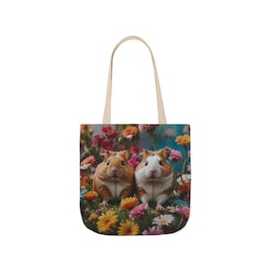 Hamster Tote Bag for Pet Lovers, Cute Hamster Shoulder Bag Gift, Reusable Everyday Carryall for Hamster Moms & Small Rodent Fans