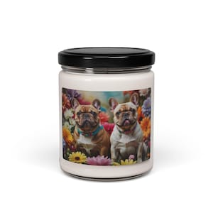 French Bulldog Candle: Scented Soy Wax Candle for Frenchie Lovers