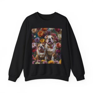 English Bulldog Unisex Crewneck Sweatshirt, Cozy Bulldog Dog Lover Pullover, USA Grown Cotton English Bulldog Sweater