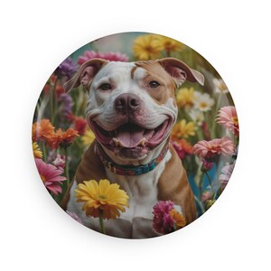 Pitbull Fridge Magnet, Pitbull Dog Rescue Gift, Pibble Lover Decor, Strong Dog Breed Magnet for Dog Parents, Pitbull Terrier Gift