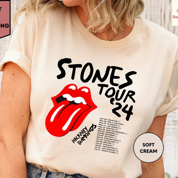 Vintage Rolling Stones Tee, Distressed Image, Classic Band Logo Shirt for Music Fans, Great for Rolling Stones Concerts