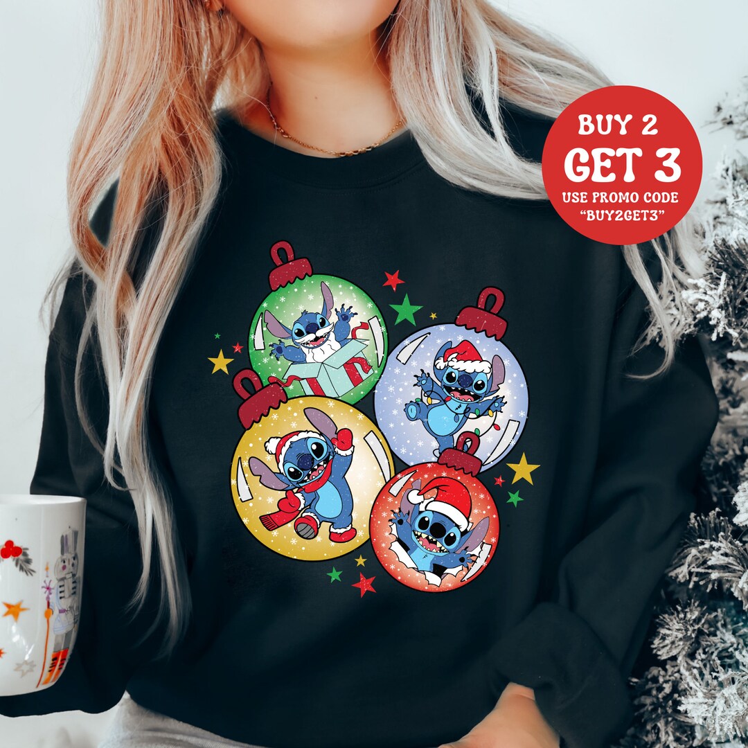 Retro Lilo and Stitch Christmas Sweatshirt Disney Stitch Etsy
