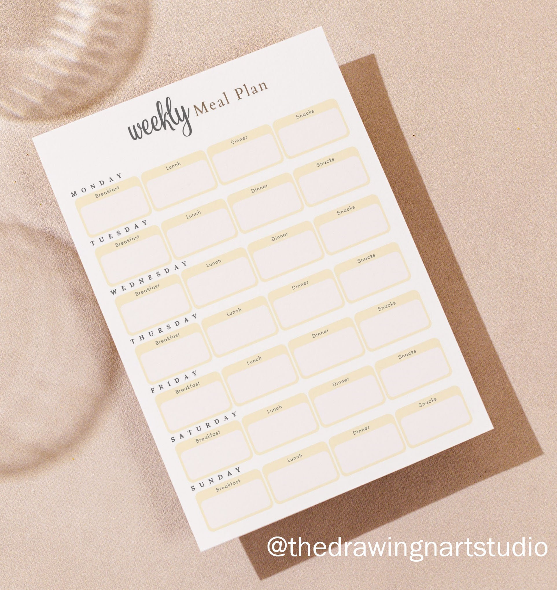 Weekly Meal Plan Digital Template-plan Your Meal Digital Template ...