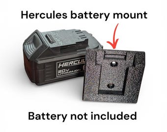 Hercules 20v Battery Mount for wall, shelf, or workbench Garage Storage Organizer