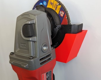Milwaukee M18 Fuel 4.5”/5"/6" Grinder Wall Mount – Heavy Duty Design, Secure Professional Tool Holder