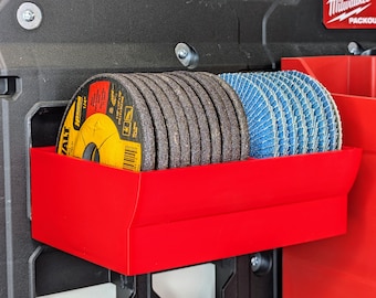 Milwaukee Packout Grinding Wheel Holder 4.5" or 5" discs - Garage & Shop Storage