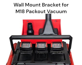 Milwaukee M18 Packout Vacuum Wall Mount: Battery & Accessory Storage