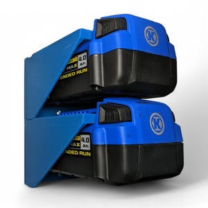 Wall mount bracket for Kobalt 24 volt batteries - organization and storage for all Kobalt 24v batteries