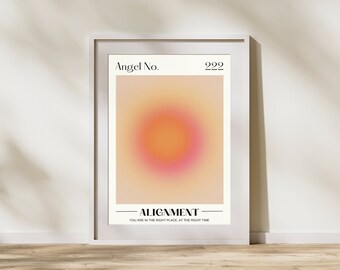 Angel Number & Aura Prints - Angel Number 222 Instant Printable Wall Art | Manifestation, Spiritual Print, Alignment