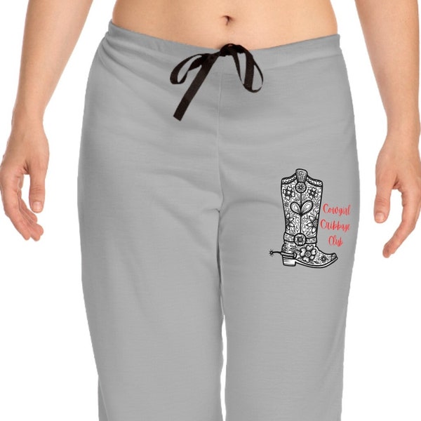 Women's Pajama Pants Cowgirl Cribbage Club, on the coast or on the range, our pegging is strong!