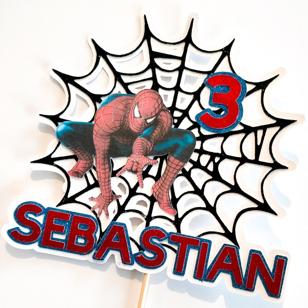 Spiderman Cake Topper Etsy Australia