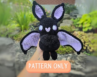 Cici The Bat Crochet PDF PATTERN | English, Amigurumi Instructions, Cute Bat Animal, Squishy, Plush, Stuffed Animal, Halloween, Spooky