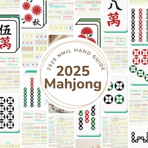 Mahjong 2025 Printable Cheat Sheet, NMJL Card 2025 Hands Guide, Beginner-Friendly Mahjong Help, American Mahjong Reference, Mahjong Lovers