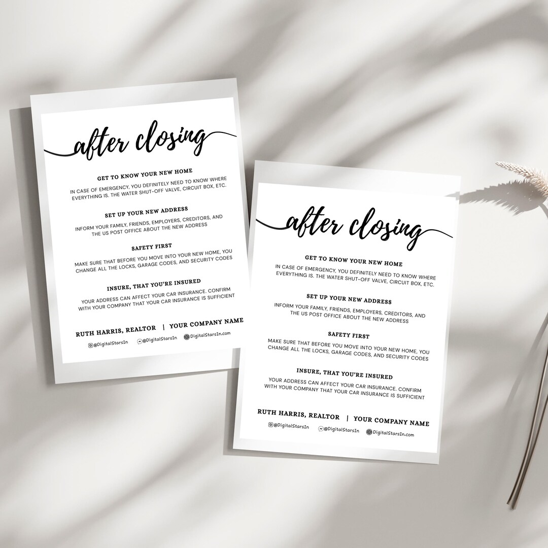 Real Estate Closing Flyer Template | Realtor Marketing (editable) - Etsy