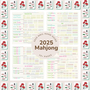 Mahjong 2025 Printable Cheat Sheet, NMJL Card 2025 Hands Guide, Beginner-Friendly Mahjong Help, American Mahjong Reference, Mahjong Lovers