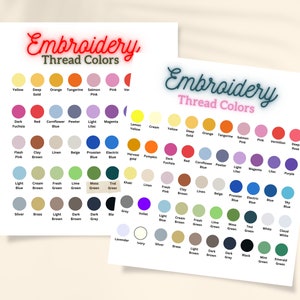 Simthread 63 Roll Swatch Embroidery Thread Color Swatch Chart Graphic for  Your  Shop Resource for Monogram and Embroidery Shops 