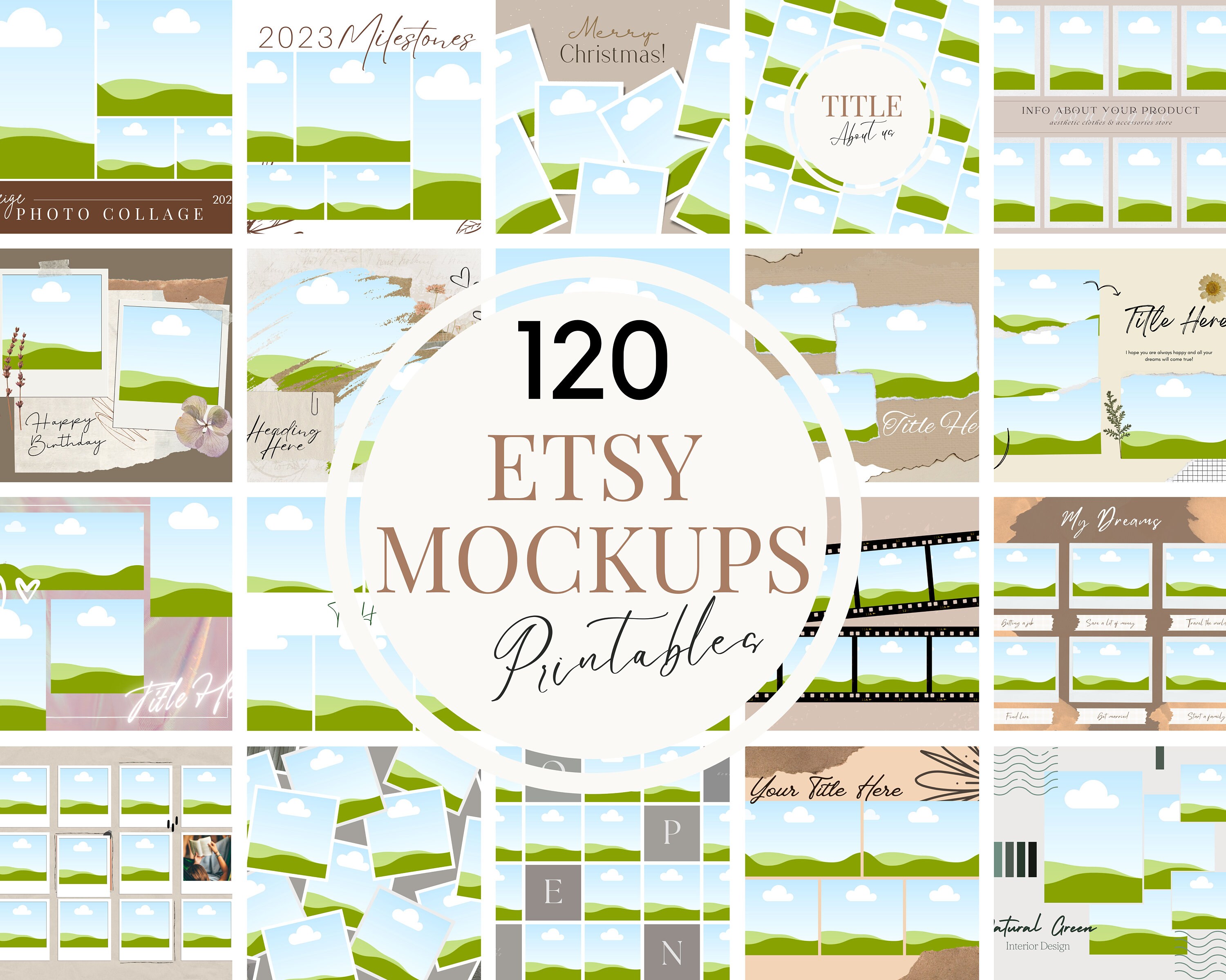 Mockups for Printables Sold on ETSY, Canva Mockup Templates, Esilly ...