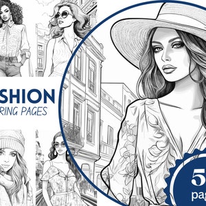 Malbuch für Erwachsene, Malbuch für Erwachsene, Malbuch, Malbuch, Mode, Malbuch, Malbuch, Printable PDF, OOTD