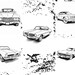 Vintage Retro Cars Coloring Pages, 1940s Cars Coloring Book for Adult ...