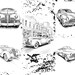 Vintage Retro Cars Coloring Pages, 1940s Cars Coloring Book for Adult ...