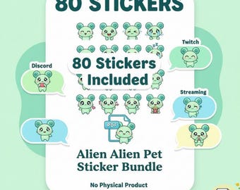Alien Cat Glorp Emote Bundel, Twitch Emotes, Kattenmeme Emote Pakket, Trendy Emotes, Glorp Emote, Alien Cat Emote, Meme Emote, Digitale Download