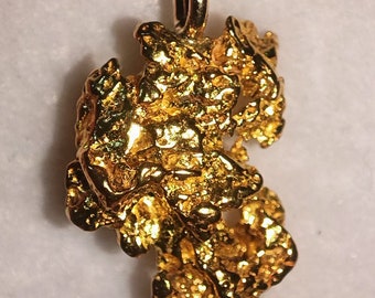 24k Australian gold nugget pendant