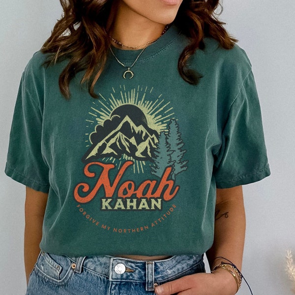 Noah Kahan Northern Attitude  Mountains Tee, Stick Season Unisex Comfort Colors Band Concert Tee, Summer Concert Tour, Boho Festival Tee