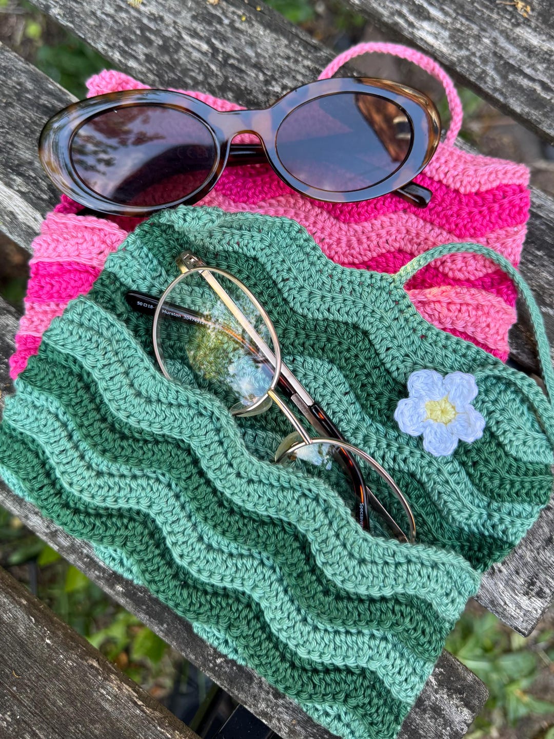 Wavy Chevron Glasses Case Crochet Notions Pouch PDF Crochet Pattern - Etsy