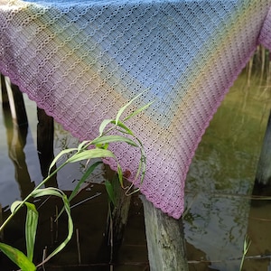 Plotek pattern, crochet shawl pattern, triangle shawl, graphic chart only, graphic diagram