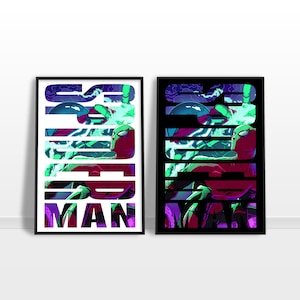 Spider-Man Print - Far from Home - 2 Farben - druckbares Wandposter - Digitaler Download - Druck-Wand-Dekor - Druckbare Wandkunst