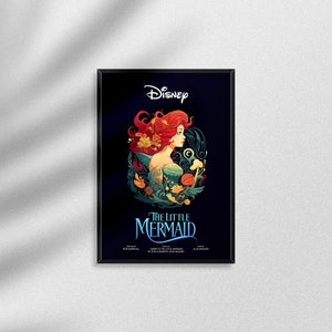 Little Mermaid Print - Movie poster - Printable wall art poster - Digital download - Wall decor - Printable wall art