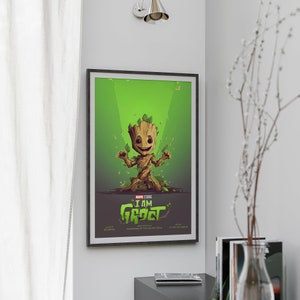 Groot Print - Plakat ścienny do druku - Strażnicy Galaktyki - Pobieranie cyfrowe - Dekoracja ścienna do druku - Sztuka ścienna do druku